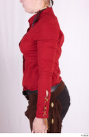  Photos Woman in Cowboy suit 1 Cowboy historical clothing red shirt upper body 0004.jpg